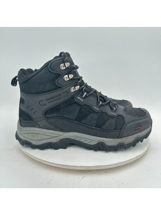 Nortiv 8 Men Size 9.5 Black Waterproof Mountain Hiking Ankle Work Boot main image 7